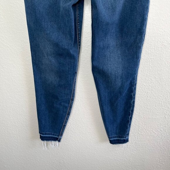 Spanx Womens Blue Distressed Ankle Skinny Slimming Jeans XL style 20203r - Picture 4 of 11